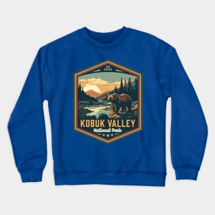 Kobuk Valley National Park Vintage WPA Style National Parks Art Crewneck Sweatshirt